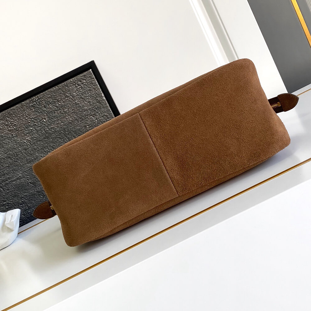 Pra*a Darling medium suede shoulder bag