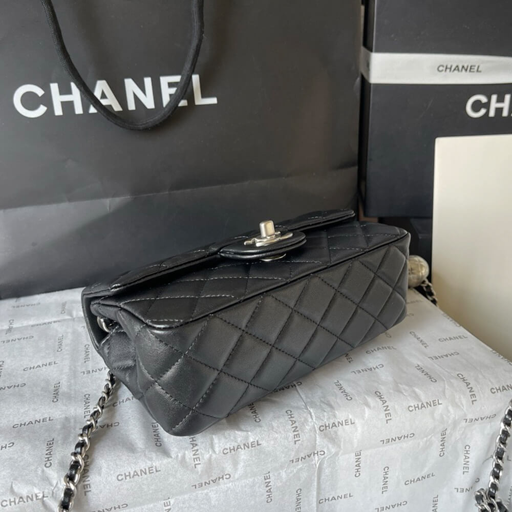 Ch**el Pearl Crush Mini Rectangular Flap