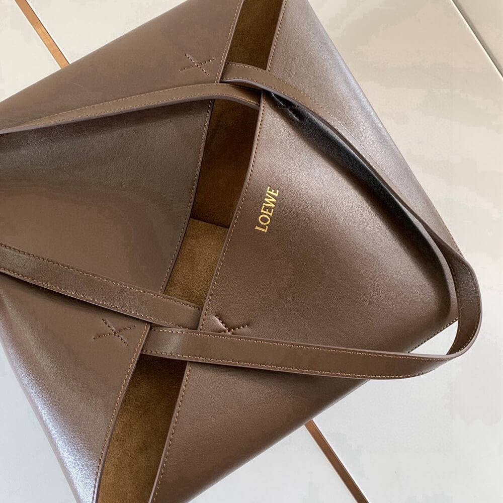 L0ew* XL Puzzle Fold tote in shiny calfskin(HIGH-END GRADE)