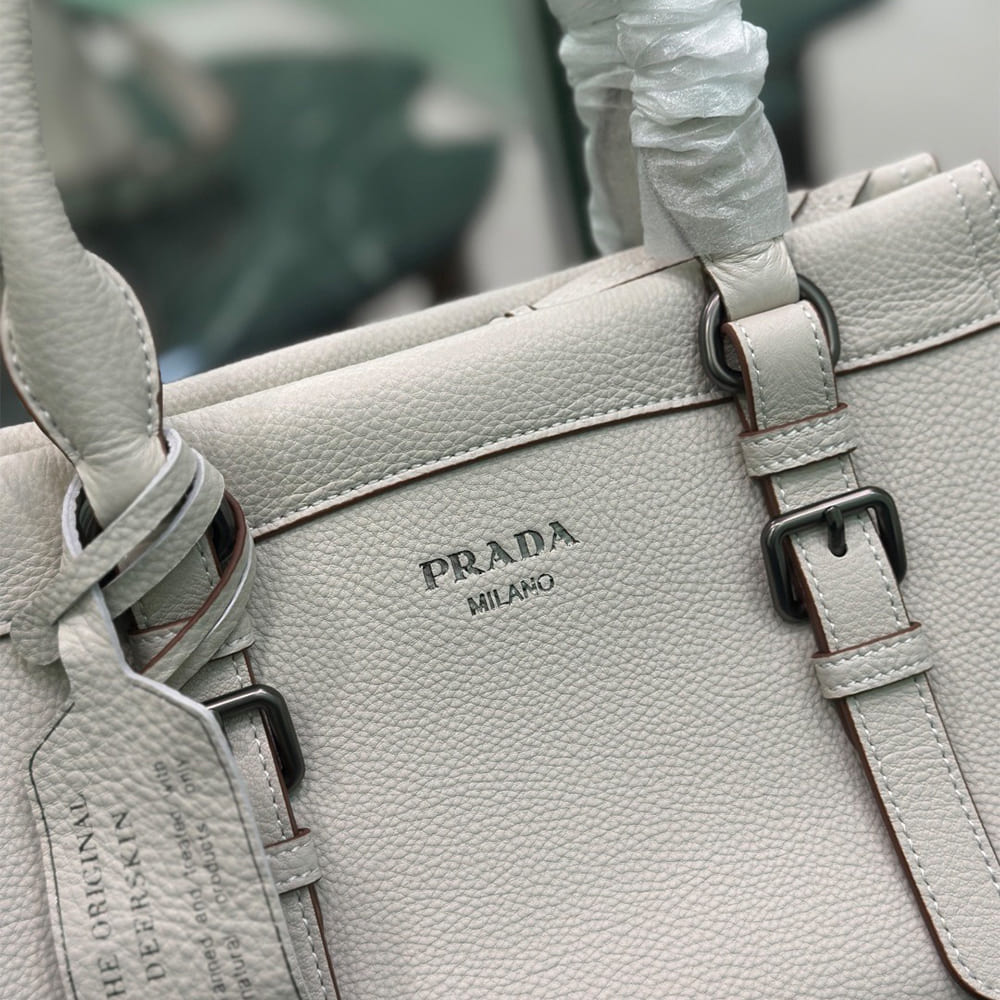 Pra*a Large leather tote bag(HIGH-END GRADE)