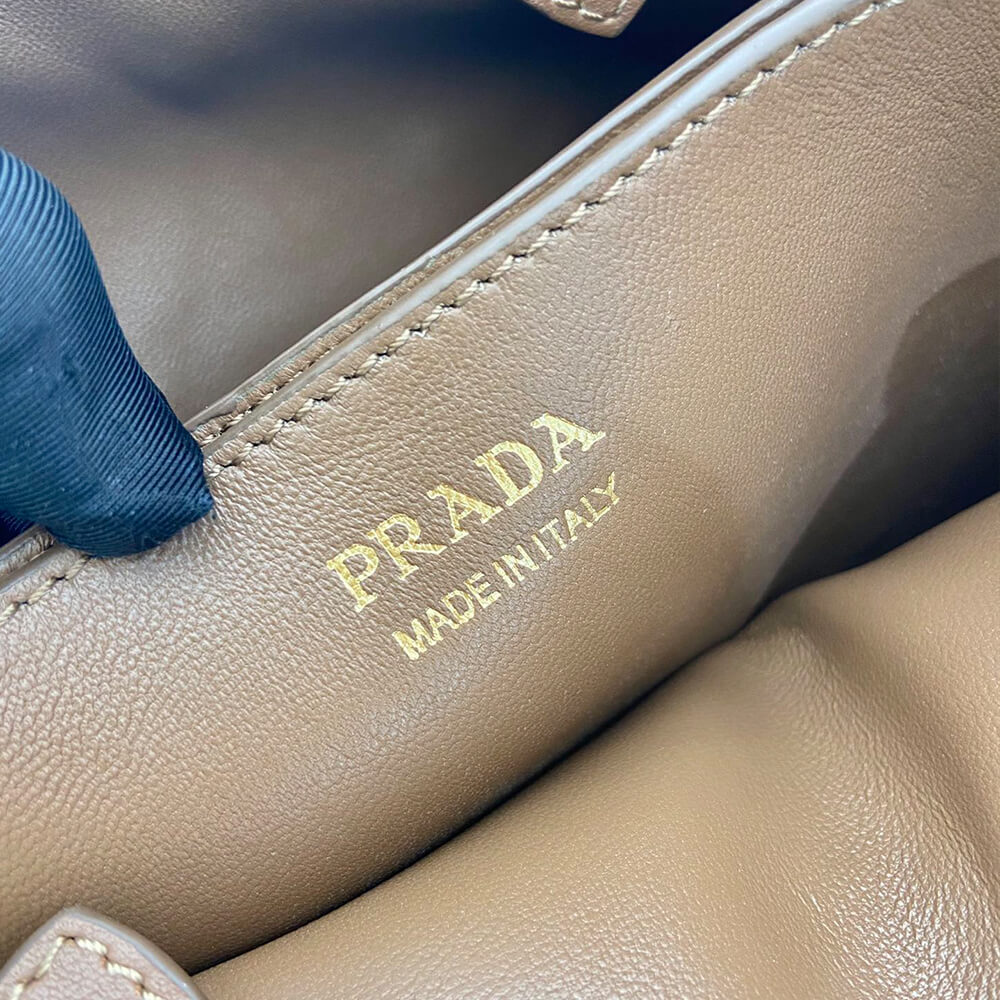 Pra*a Buckle small suede handbag with belt(high-end grade)