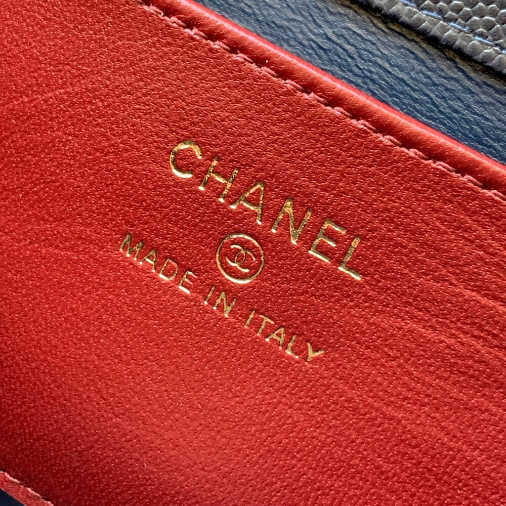 Ch**el Clutch with Leather Strap(HIGH-END GRADE)