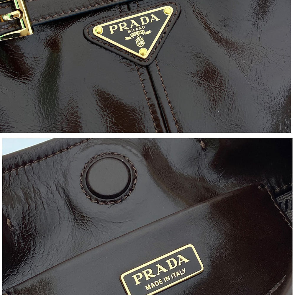 Pra*a Bonnie leather mini shoulder bag(HIGH-END GRADE)
