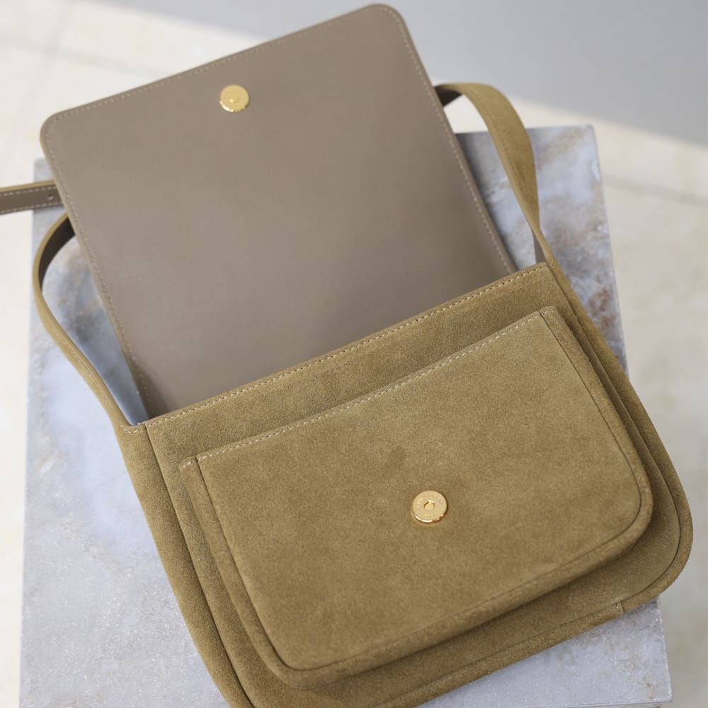 Y51 NIKI satchel in suede(HIGH-END GRADE)