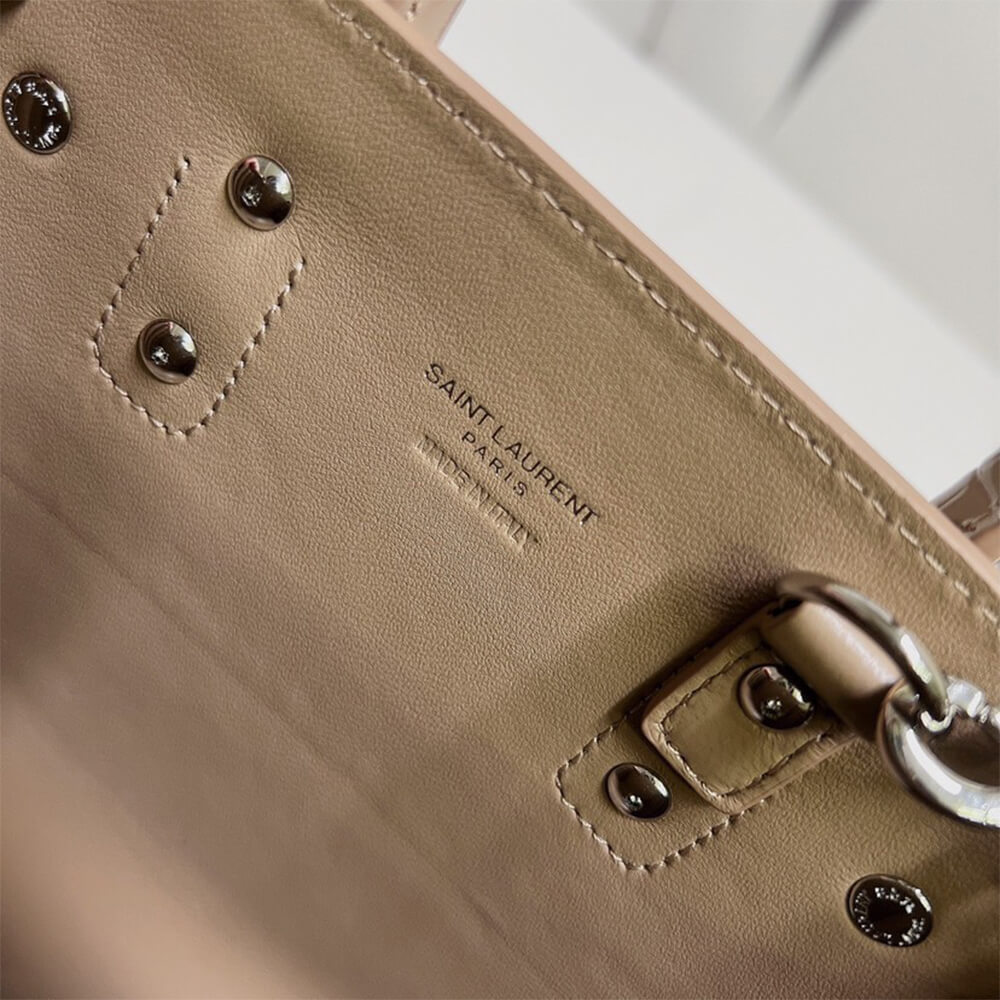Y51 SAC DE JOUR NANO IN EMBOSSED CROCODILE SHINY LEATHER
