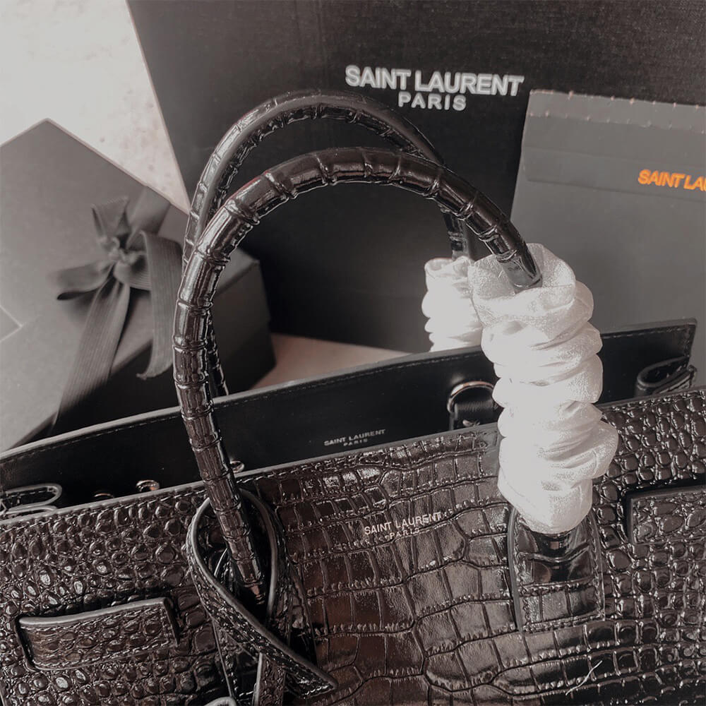 Y51 SAC DE JOUR BABY IN CROCODILE-EMBOSSED