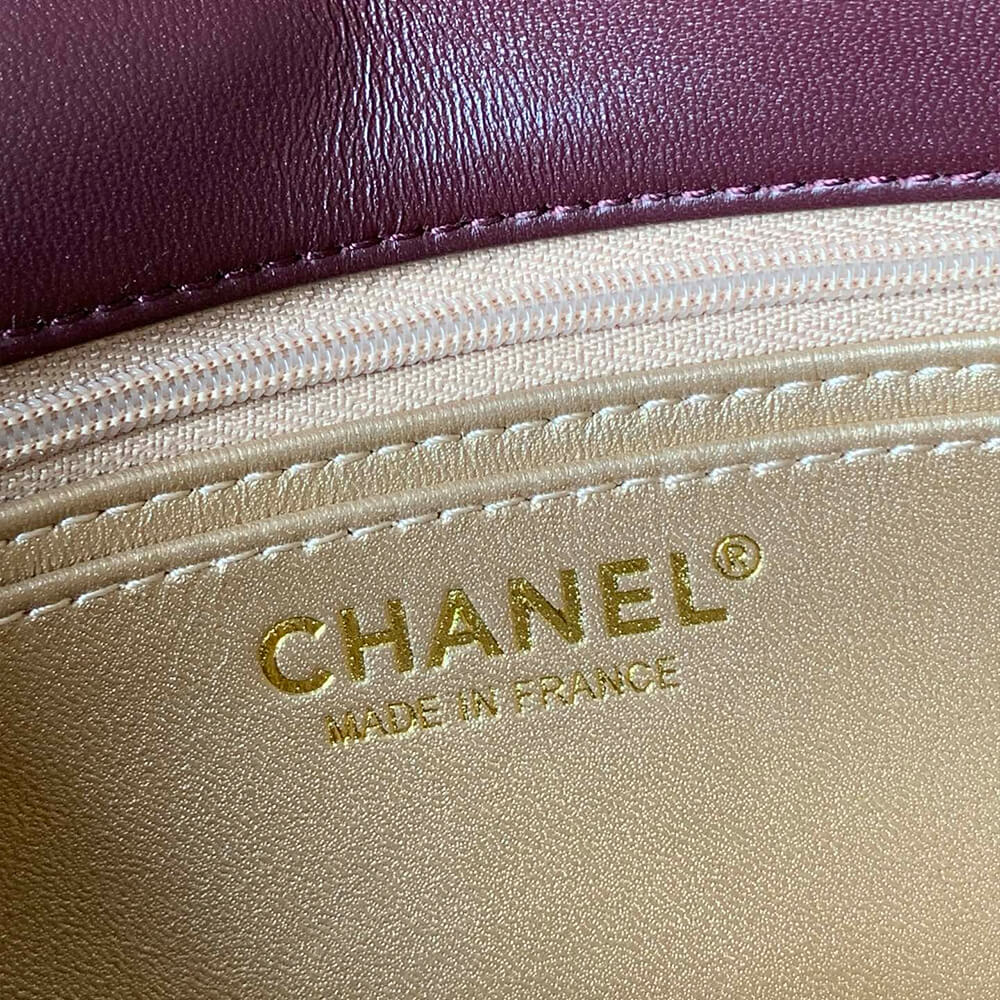 Ch**el Pearl Crush Mini Rectangular Flap