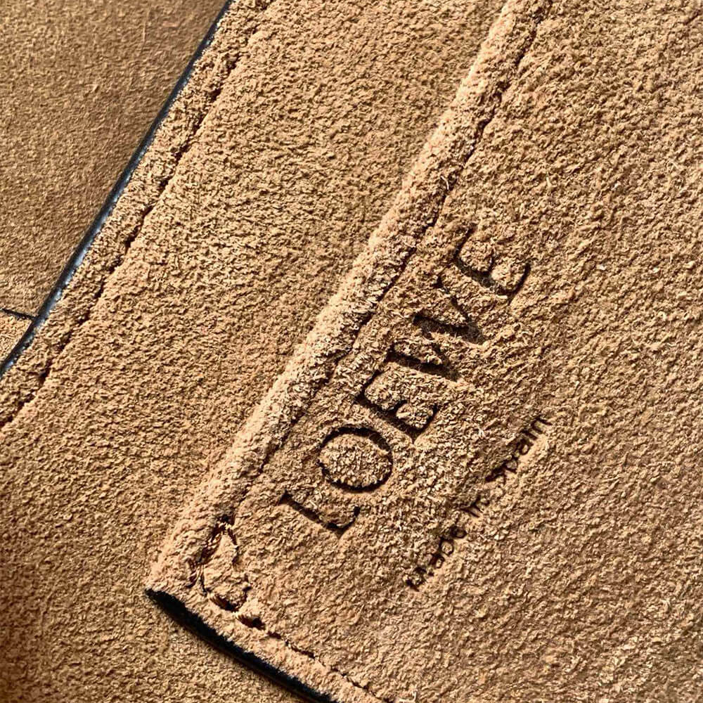 L0ew* Small Gate bag in soft calfskin and jacquard