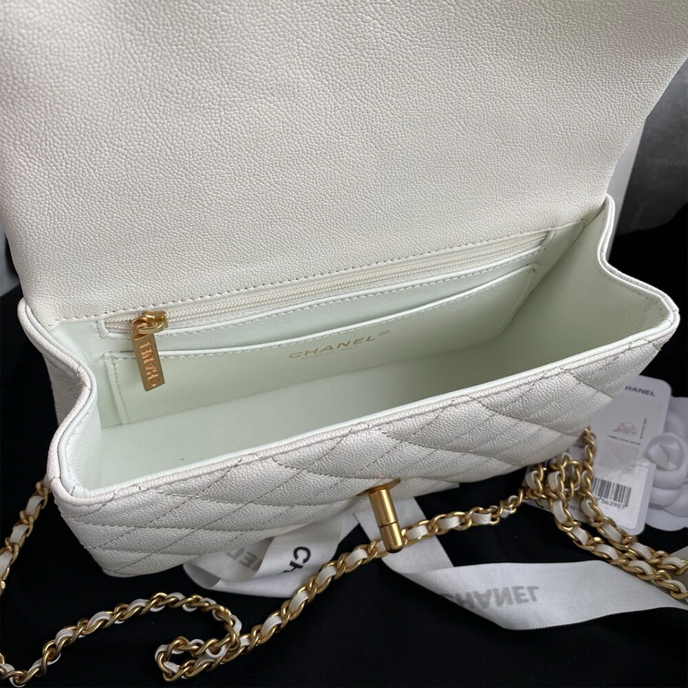 Ch**el Mini Classic Handbag With Top Handle