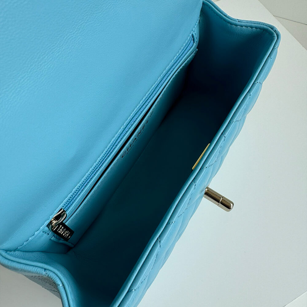 Ch**el Mini Classic Handbag With Top Handle