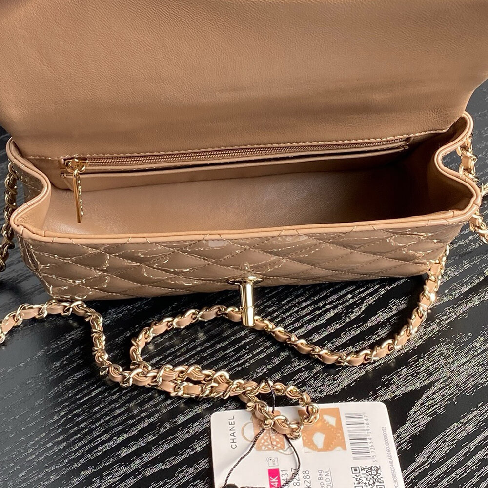 Ch**el Mini Classic Handbag With Top Handle