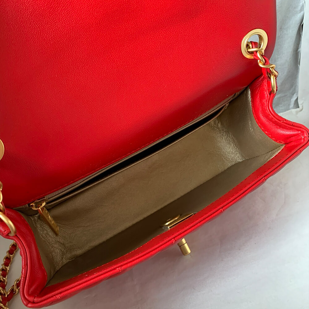 Ch**el Pearl Crush Mini Rectangular Flap